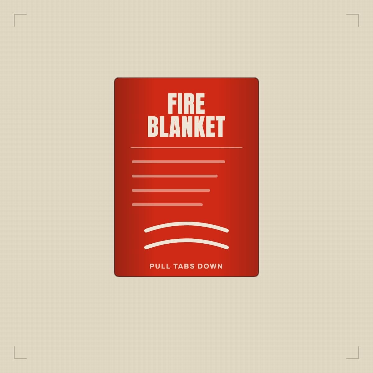 FireOxine Fire Blanket — illustrated placeholder, pending the client's own photography