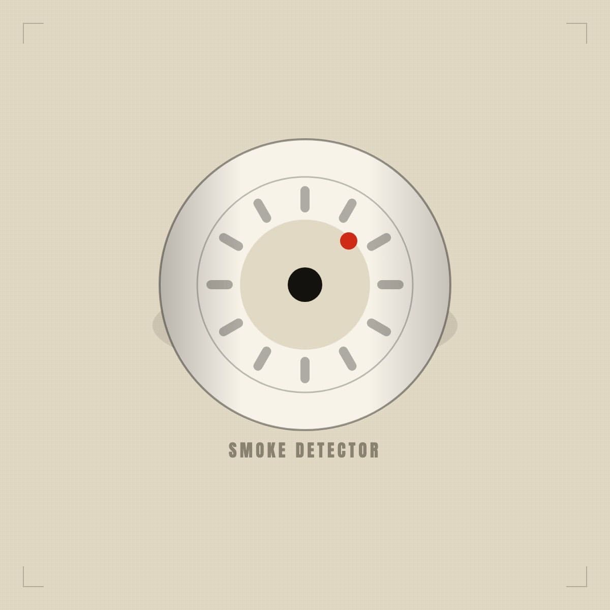 FireOxine Optical Smoke Detector — illustrated placeholder, pending the client's own photography