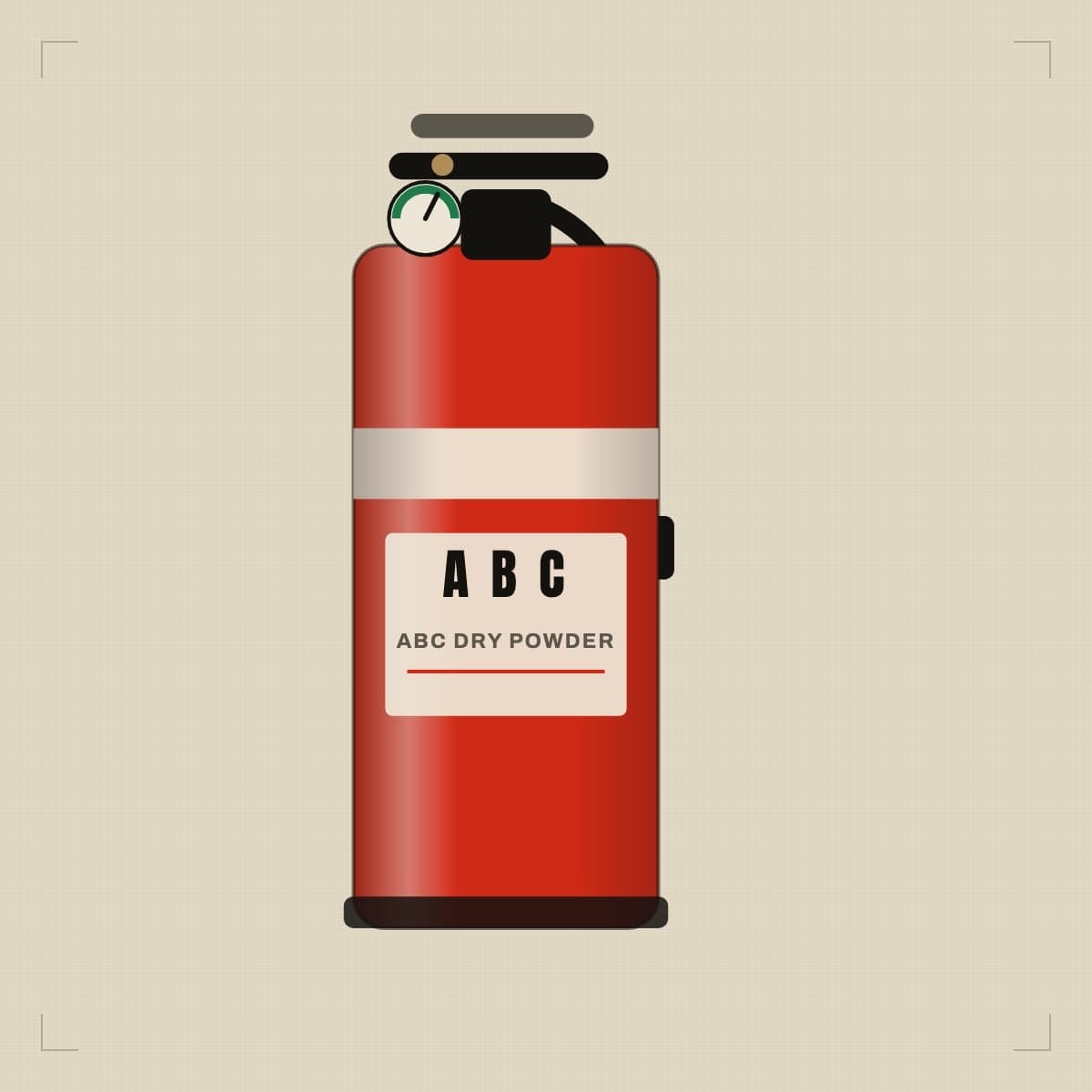 Sentinel ABC Dry Powder Extinguisher — illustrated placeholder, pending the client's own photography