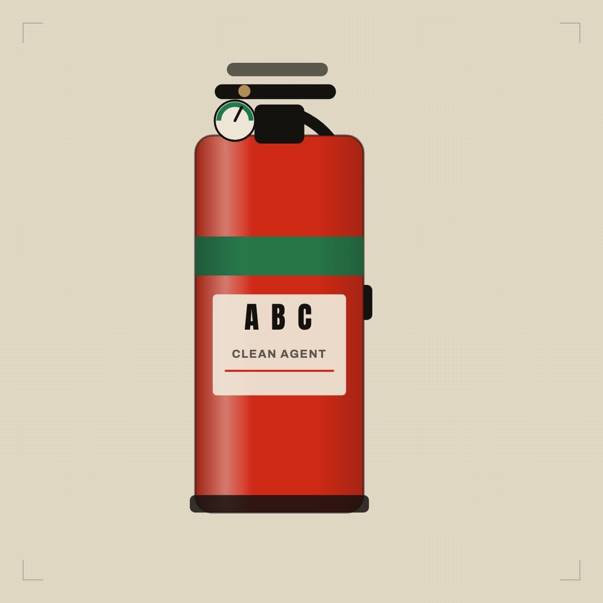 Vantage Clean Agent Extinguisher — illustrated placeholder, pending the client's own photography